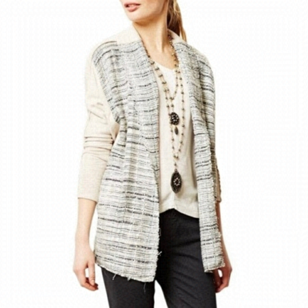 ANTHROPOLOGIE Dolan Twinkle Tweed Cardigan medium